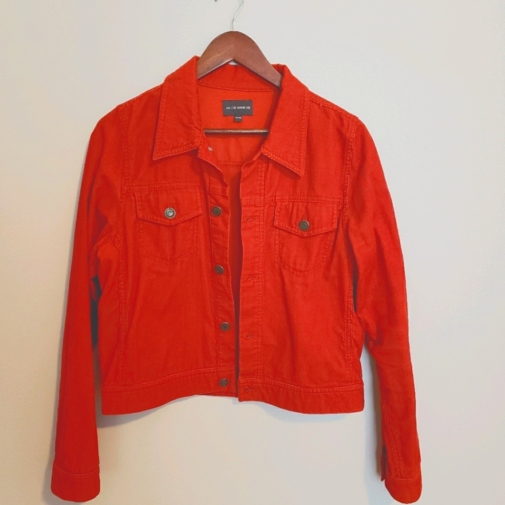Orange / Coral corduroy jacket